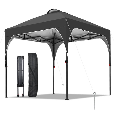 Ainfox 10'x10' Pop Up Canopy Tent, Easy-Setup Gazebo, Outdoor Canopy with 3 Adjustable Heights for Events, Parties, Camping