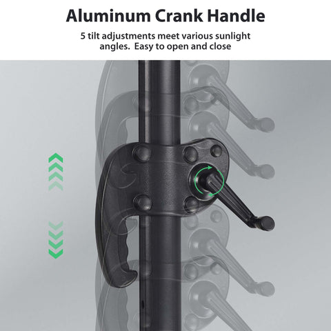 Ainfox 10ft Double Top Heavy-Duty Patio Cantilever Umbrella with Cross Base, Outdoor Large Offset Hanging Aluminum Rotation Sun Shade Umbrella with 360°Rotation Adjustable