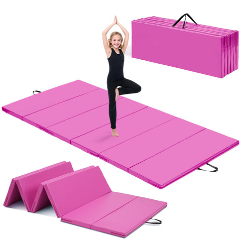 Ainfox Folding Exercise Mats, Gymnastics Tumbling Mats, Aerobics Stretching Yoga Mat