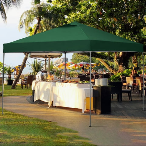 outdoor canopies tents Ainfox 10ft X10ft Ventilated Top Patio Canopy For Outdoor Forest Green