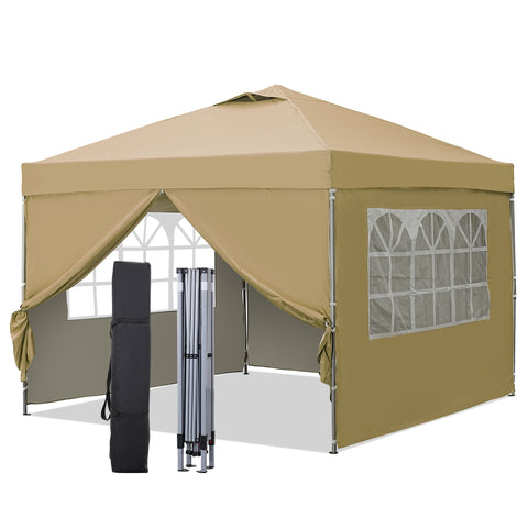 Ainfox 10 x 10 ft Pop up Canopy Tent with Sidewalls,Instant Outdoor Canopies,Shade Tents with Carrying Bag