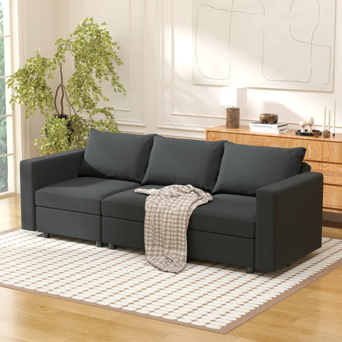 Ainfox Modular Sectional Couches for Living Room,  Convertible Sleeper Sofa Bed with Storage