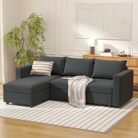 Ainfox Modular Sectional Couches for Living Room,  Convertible Sleeper Sofa Bed with Storage