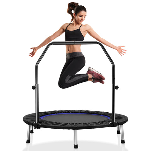 Ainfox Mini Trampoline with Adjustable Handle Bar, Fitness Rebounder, 330 lbs Load Capacity, 40 Inch