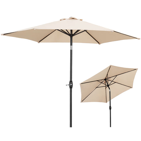 Ainfox 9ft  Patio Umbrella with Push Button Tilt and Crank, UV and Waterproof