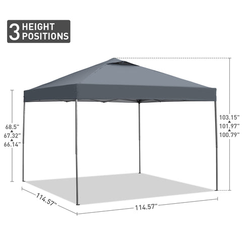 Ainfox 10 x 10 ft Pop-Up Canopy  Patio Canopy With 4 Sand bags For Patio,Garden,Party
