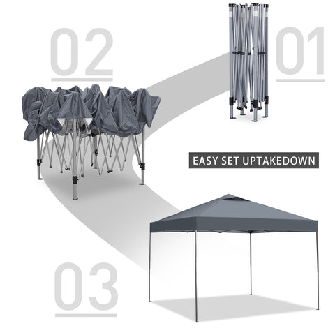 Ainfox 10 x 10 ft Pop-Up Canopy  Patio Canopy With 4 Sand bags For Patio,Garden,Party