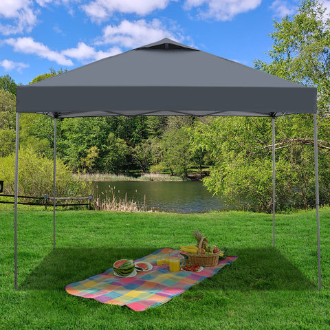 Ainfox 10 x 10 ft Pop-Up Canopy  Patio Canopy With 4 Sand bags For Patio,Garden,Party