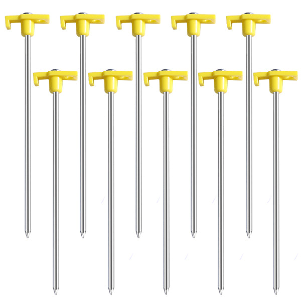 10PCS  Galvanized Non-Rust CampingTent Pop Up Tent Stakes Canopy Anchors