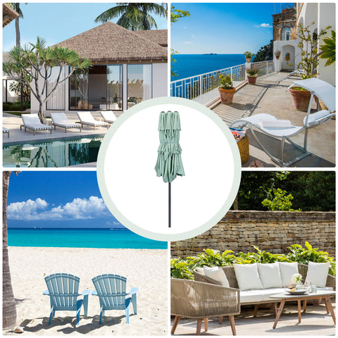 Ainfox 15ft Large Patio Umbrella, 3-Tiers Outdoor Double-Sided Rectangle Market Heavy Duty Umbrellas