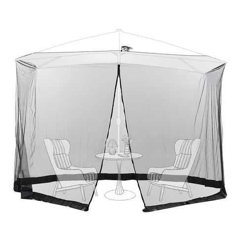 Mosquito Net for 7.5-11 FT Patio Umbrella,Adjustable Elastic Cord and Zipper Umbrella net(Mosquito Net Only)