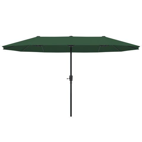 Ainfox 13ft Large Patio Umbrella, Outdoor Double-Sided Rectangle Market Heavy Duty Umbrellas without Base, Green