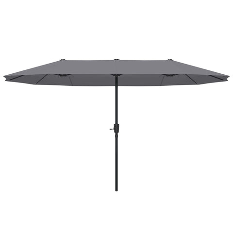 Ainfox 13ft Large Patio Umbrella, Outdoor Double-Sided Rectangle Market Heavy Duty Umbrellas without Base, Green