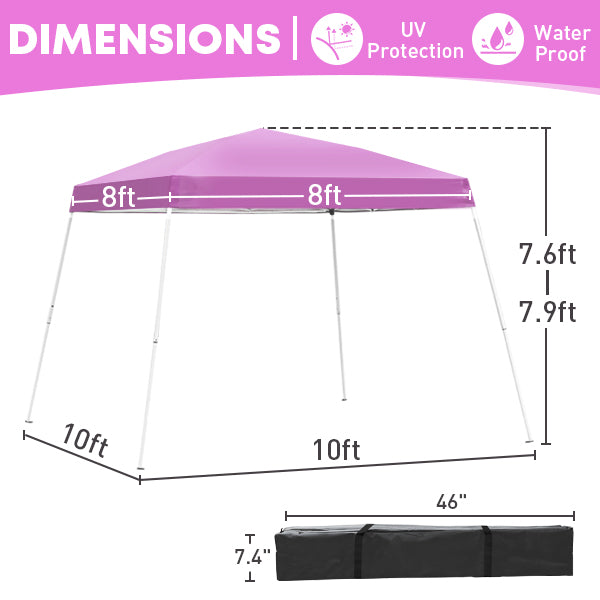 Ainfox Pop Up Canopy Outdoor Instant Tent Slant Legs Portable Gazebo Shelter for Patio Deck Garden and Beach