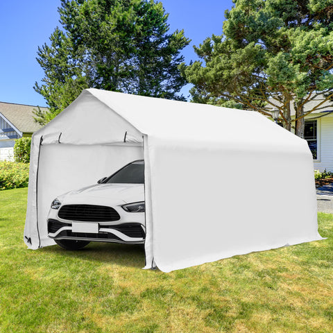 Ainfox 17x10ft Heavy Duty Enclosed Carport Canopy with Sidewalls Waterproof Garage Car Shelter Storage shed