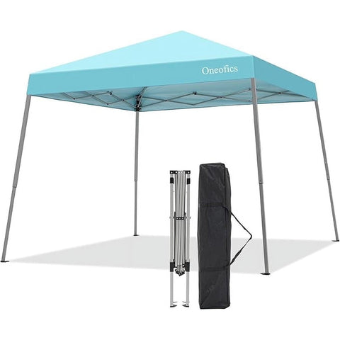 Ainfox 8 x 8 ft Pop up Canopy Tent, Instant Slant Outdoor Gazebo for Beach, Sun Shade,Outdoor Activies,Weddings