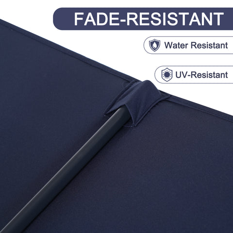 Ainfox 13ft Large Patio Umbrella, Outdoor Double-Sided Rectangle Market Heavy Duty Umbrellas without Base, Green