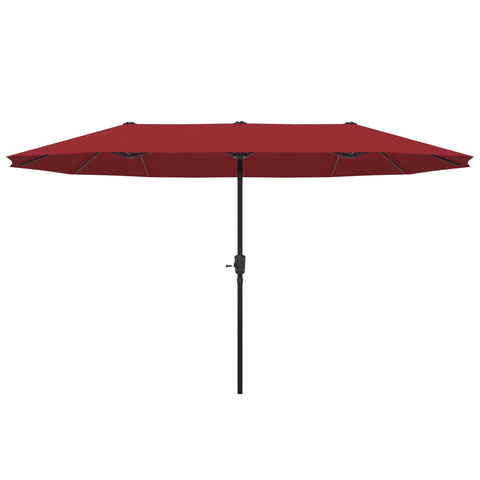 Ainfox 13ft Large Patio Umbrella, Outdoor Double-Sided Rectangle Market Heavy Duty Umbrellas without Base, Green