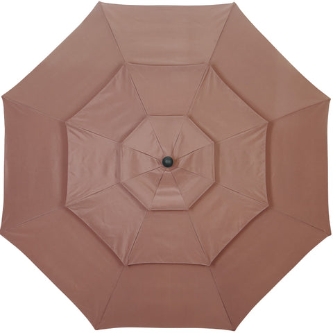 Ainfox 10FT 3 tier vented Outdoor Table Umbrella with Round Umbrella Base For Beach Market Backyard