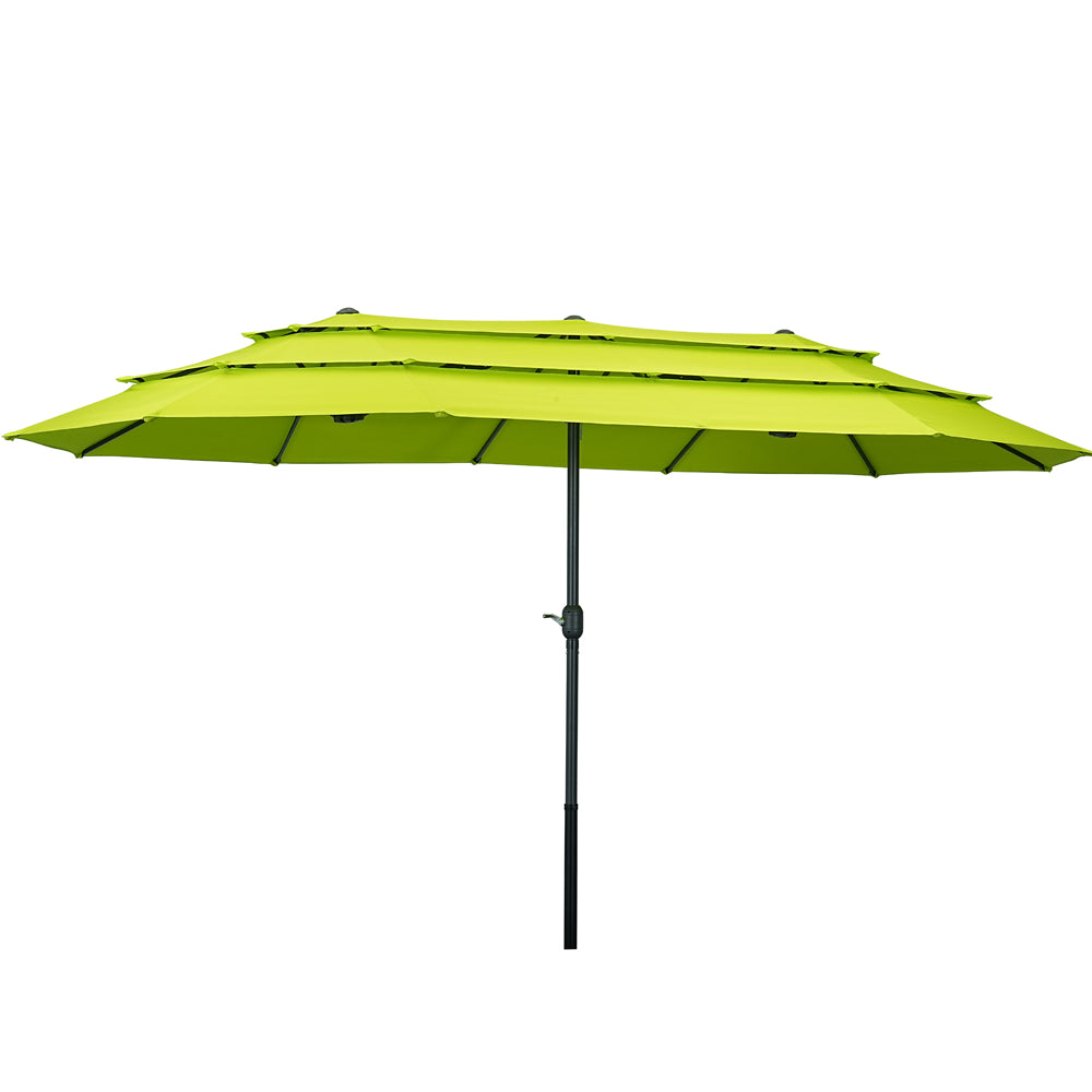 15ft 3 Tier Patio Umbrella Beach Umbrella Market Umbrella Outdoor