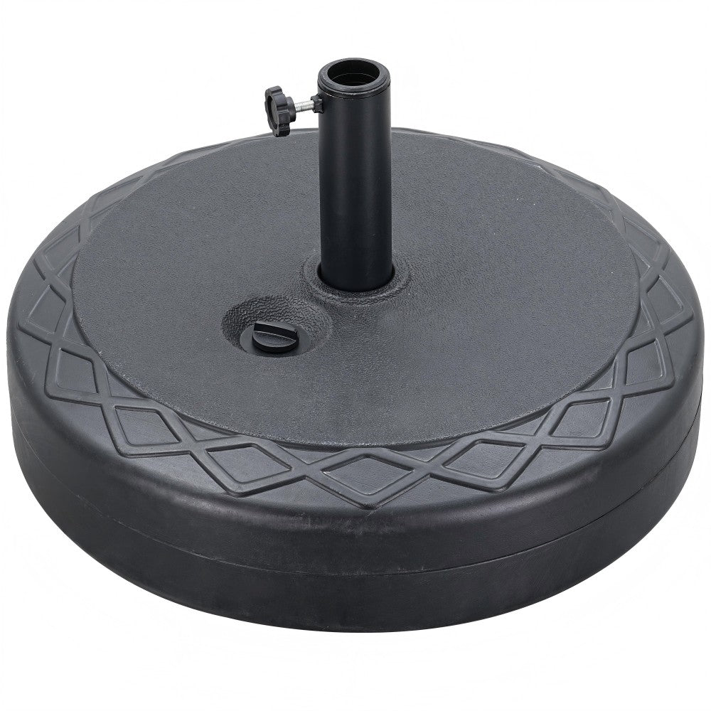 Patio Umbrella Base Round Diamond Pattern Decor