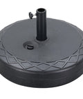 Ainfox Heavy Duty Umbrella Round Base Stand with Steel Umbrella Holder, Water or Sand Fillable for Outdoor, Patio, Market, Lawn, Garden
