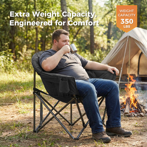 Ainfox Oversized Camping Chair Folding Chair Camp Chair for Outdoor, Adults, Men and Women