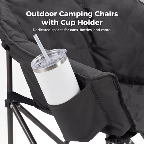 Ainfox Oversized Camping Chair Folding Chair Camp Chair for Outdoor, Adults, Men and Women