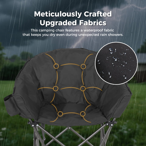 Ainfox Oversized Camping Chair Folding Chair Camp Chair for Outdoor, Adults, Men and Women