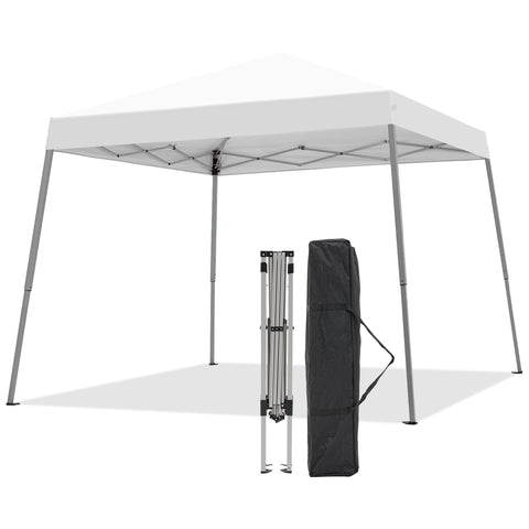 Ainfox 10x10 Pop Up Canopy Tent, Easy Set up Outdoor Silver Coated Beach Gazebos for Pool, Events, Parties, and Camping