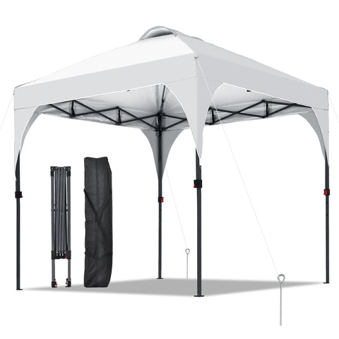 Ainfox 10'x10' Pop Up Canopy Tent, Easy-Setup Gazebo, Outdoor Canopy with 3 Adjustable Heights for Events, Parties, Camping