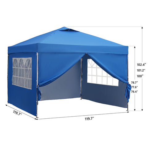 Ainfox 10 x 10 ft Pop up Canopy Tent with Sidewalls,Instant Outdoor Canopies,Shade Tents with Carrying Bag