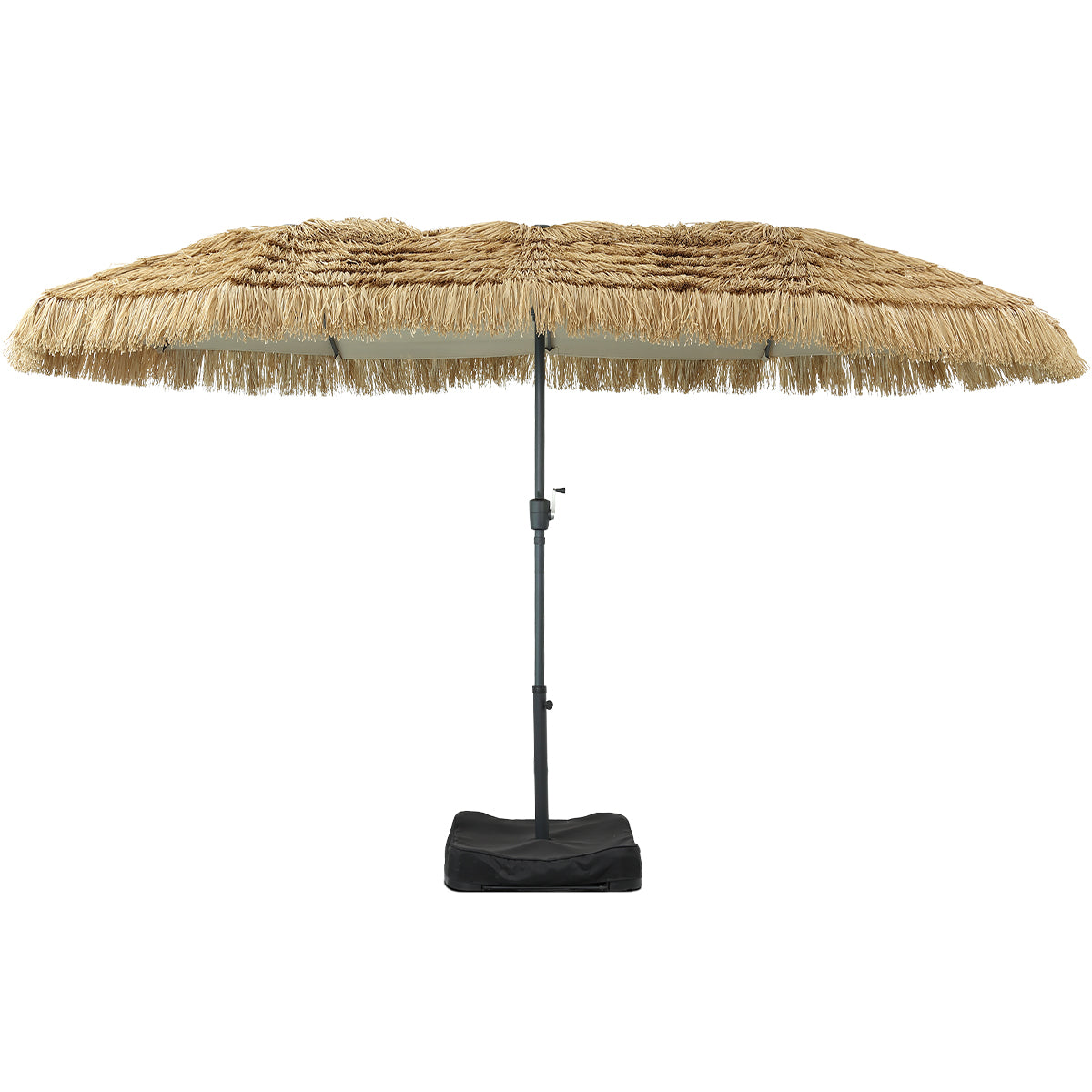 Ainfox Thatched Tiki Patio Umbrella, Outdoor Market Umbrella 7.5FT/9FT/13FT/15FT for Garden, Deck, Backyard, Pool, Beach