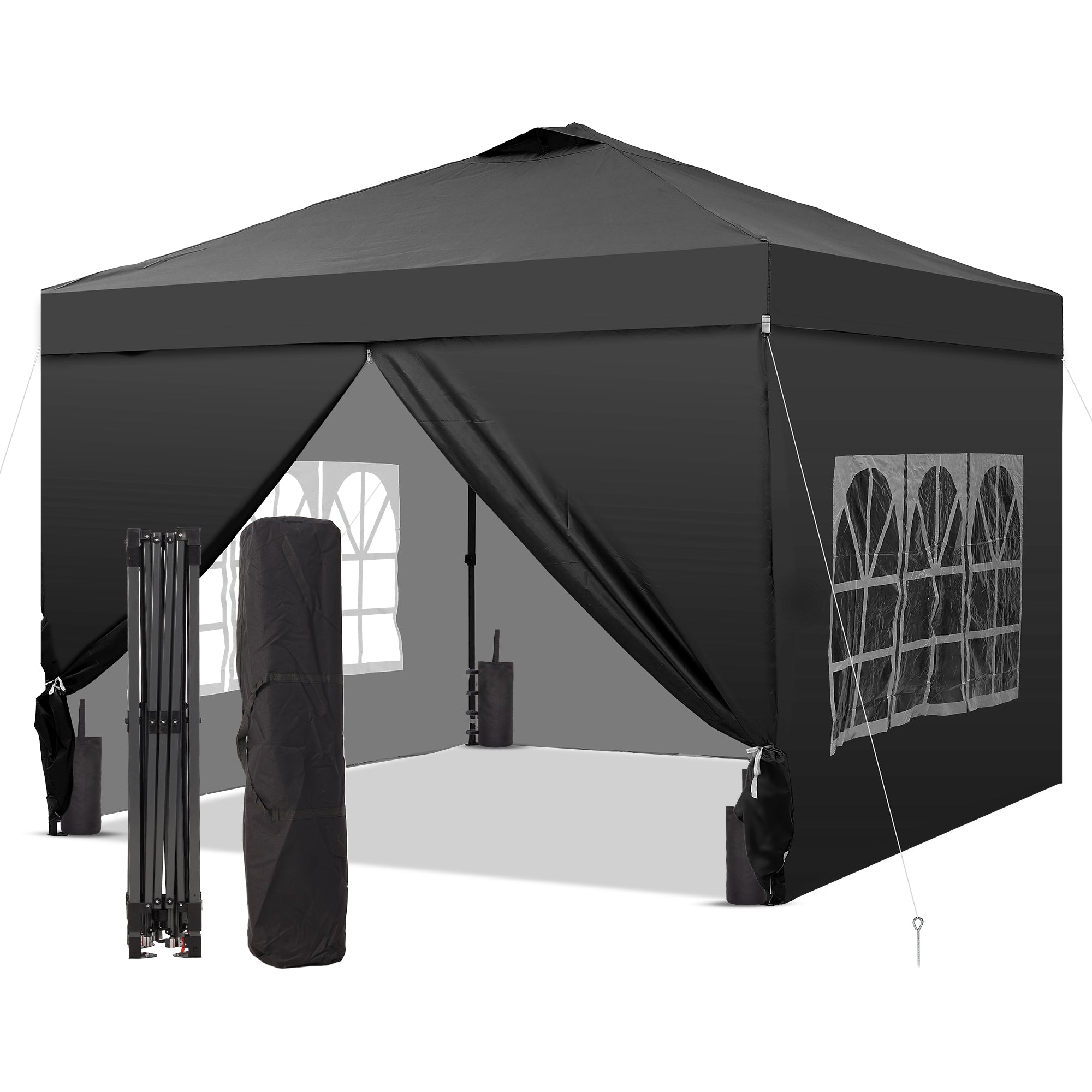 Ainfox 12x12 Pop up Canopy Tent with One Push Setup and Sidewalls