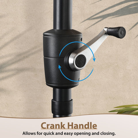 Ainfox 13ft Large Thatched Tiki Patio Umbrella, Outdoor Heavy-Duty Double-Sided Rectangle Market Umbrella for Garden, Deck, Backyard, Pool, Beach