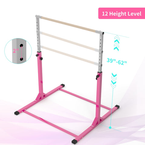 Ainfox Kip Bar Adjustable Height Fitness Gymnastics Training Bar Horizontal Kip Bar for Kids