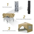 Ainfox 10 x 10 ft Pop up Canopy Tent with Sidewalls,Instant Outdoor Canopies,Shade Tents with Carrying Bag