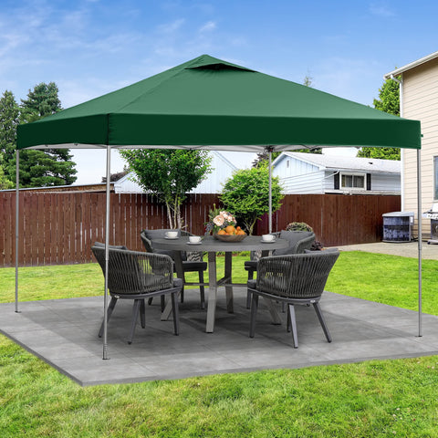 Ainfox 10 x 10 ft Pop up Canopy Tent,Instant Outdoor Canopies,Shade Tents with Carrying Bag,Green