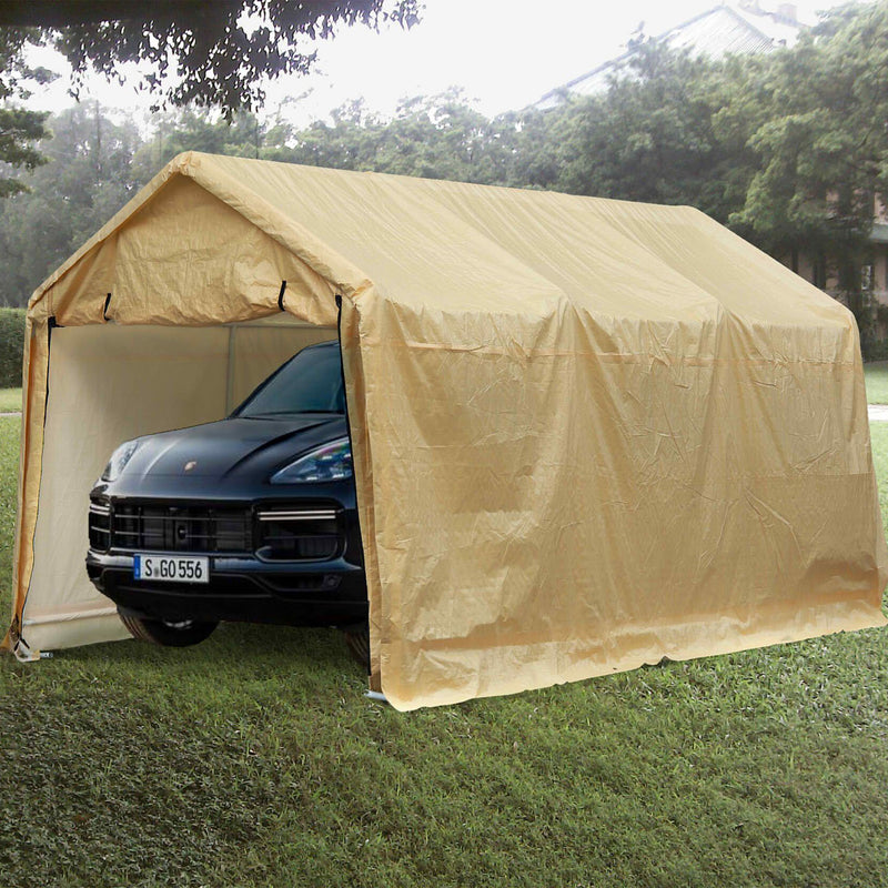 Ainfox 17x10ft Heavy Duty Enclosed Carport Canopy with Sidewalls Waterproof Garage Car Shelter Storage shed