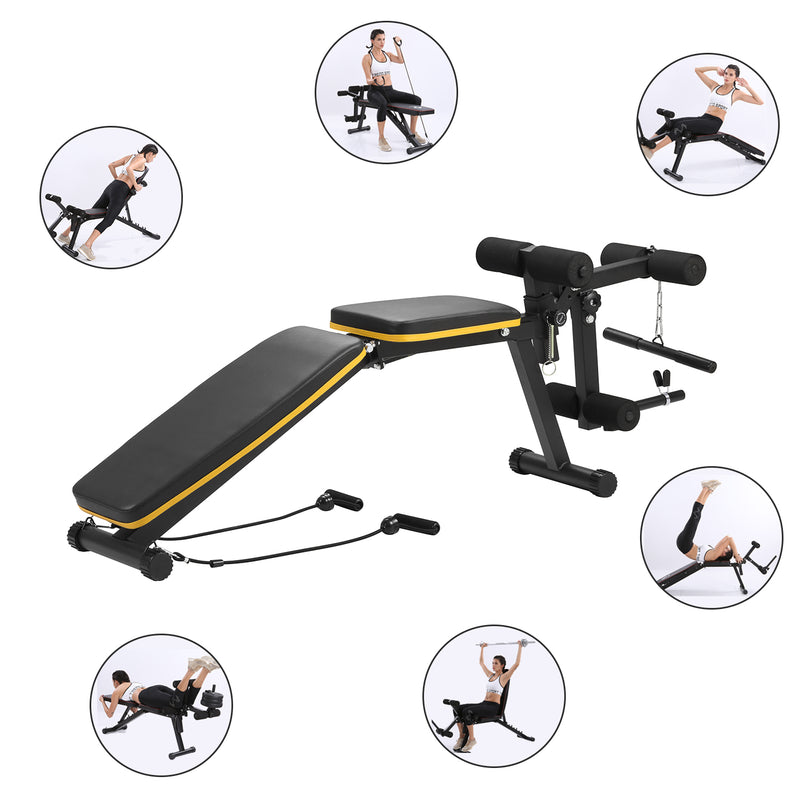 Ainfox Adjustable Weight Bench, Flat Incline/Decline Exercise Workout Bench