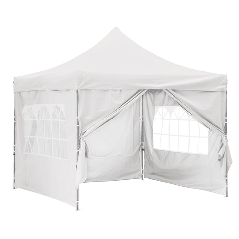 Ainfox 10x10 Feet Pop Up Backyard Canopy Tent, Instant Folding Shelter with 4 Sidewalls and Roller Bag for Party