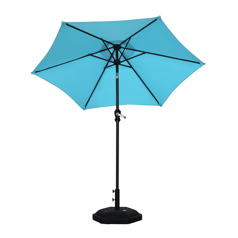 Ainfox 7.5FT Patio Umbrella Outdoor Table Umbrella,Market Umbrella with Push Button Tilt and Crank for Garden, Lawn, Deck, Backyard & Pool