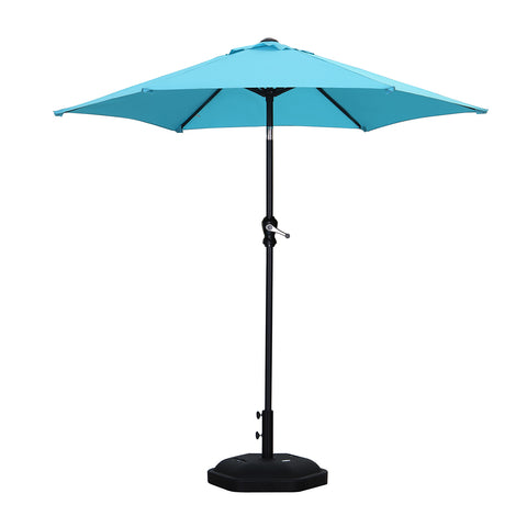 Ainfox 7.5FT Patio Umbrella Outdoor Table Umbrella,Market Umbrella with Push Button Tilt and Crank for Garden, Lawn, Deck, Backyard & Pool