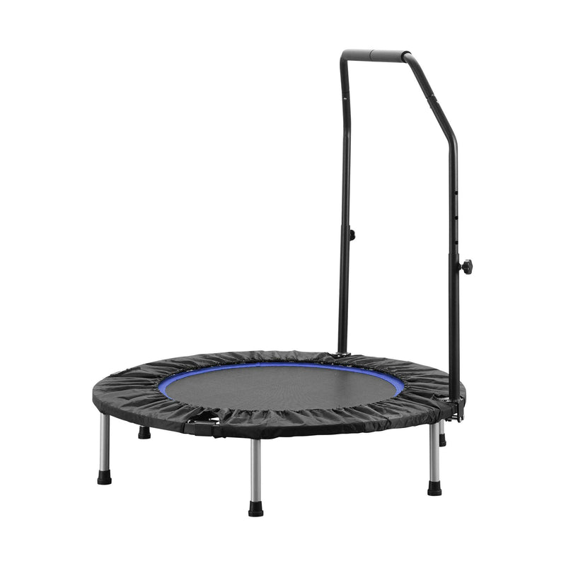 40 inch Foldable Mini Trampoline, Indoor Trampoline for Kids, Adults Indoor/Garden Workout, Fitness Rebounder with Adjustable Foam Handle, Max Load 330lbs