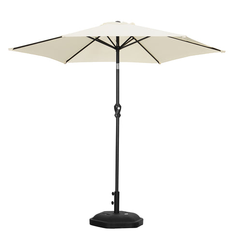 Ainfox 7.5FT Patio Umbrella Outdoor Table Umbrella,Market Umbrella with Push Button Tilt and Crank for Garden, Lawn, Deck, Backyard & Pool