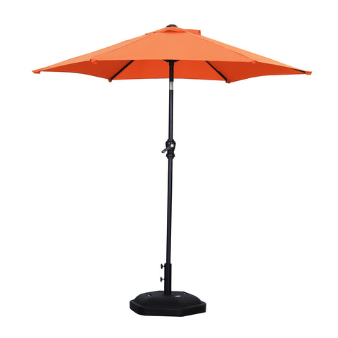 Ainfox 7.5FT Patio Umbrella Outdoor Table Umbrella,Market Umbrella with Push Button Tilt and Crank for Garden, Lawn, Deck, Backyard & Pool