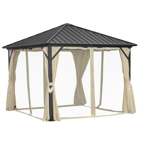 Ainfox 10*10Ft Outdoor Canopy With Mosquito,Single-layer top Iron Patio Canopy