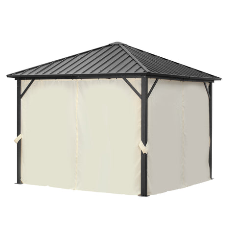 Ainfox 10*10Ft Outdoor Canopy With Mosquito,Single-layer top Iron Patio Canopy