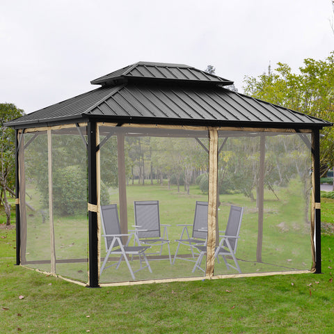 Ainfox 12 Ft. W x 10 Ft. D Aluminum Patio Gazebo