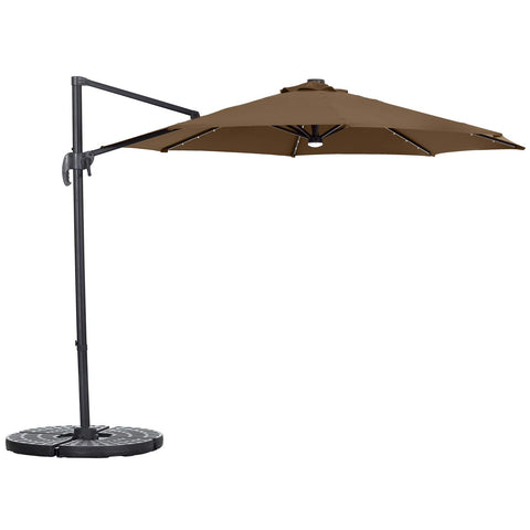 UNIDAZE 10 Ft Patio Offset Cantilever Umbrella 360°Rotation Garden Hanging Umbrella with Cross Base